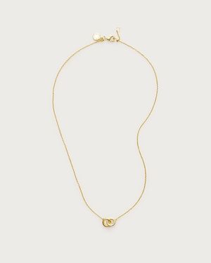 J.Crew 18K Vermeil Door-Knocker Necklace - White