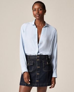 J.Crew Jules Club-Collar Shirt - Blue