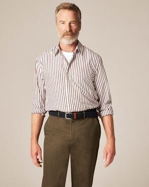 J.Crew Slim Secret Wash Cotton Poplin Shirt With Point Collar - Multicolor