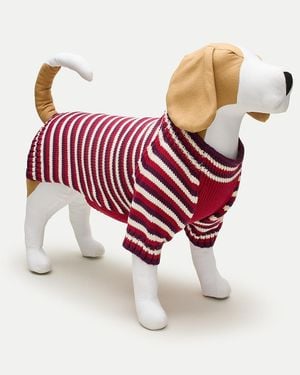 J.Crew Dogue X Striped Cotton Rollneck Sweater For Dogs - Pink