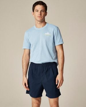 J.Crew Vintage-Wash Cotton Graphic T-Shirt - Blue