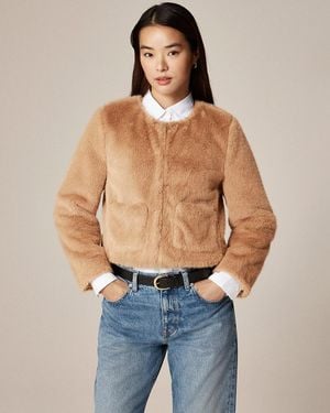 J.Crew Faux-Fur Lady Jacket - Blue