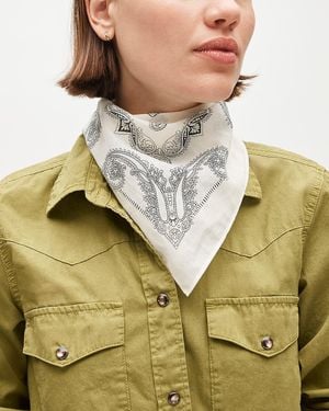 J.Crew Printed Lightweight Cotton Scarf - Multicolor