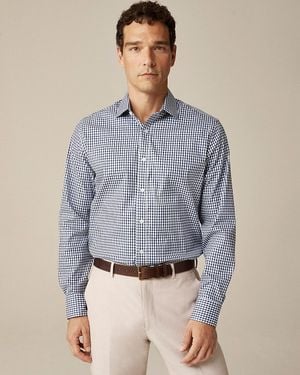 J.Crew Slim Bowery Performance Stretch Dress Shirt With Spread Collar - Blue