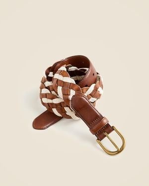 J.Crew Braided Rope And Leather Belt - Natural