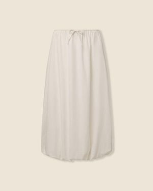 J.Crew Onia Air Linen-Blend Bubble Maxi Skirt - Natural