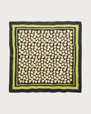 J.Crew Printed Silk Scarf - Metallic