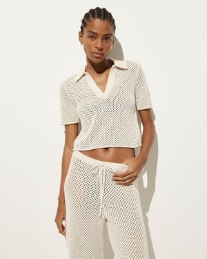 J.Crew Crochet Beach Polo Shirt - Natural