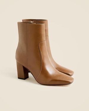 J.Crew Almond-Toe Ankle Boots - Brown