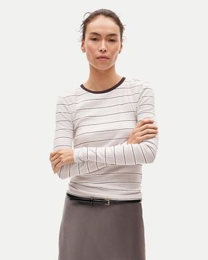 J.Crew Perfect Rib Long-Sleeve T-Shirt - White