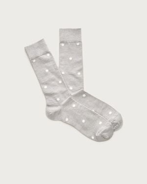 J.Crew Polka-Dot Socks - White