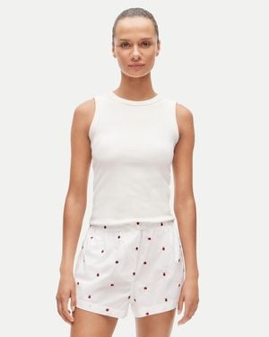 J.Crew Ladybug Embroidered Boxer Short - White