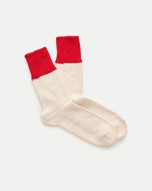 J.Crew Colorblock Ribbed-Cuff Socks - White