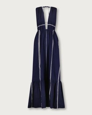 J.Crew Lemlem Lelisa V-Neck Dress - Blue