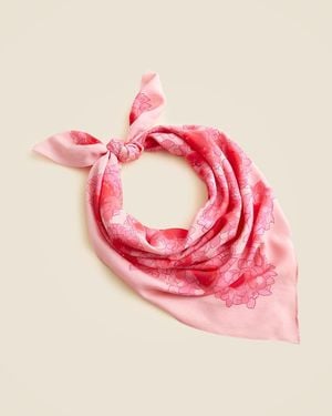 J.Crew Oversized Printed Silk Bandana - Pink