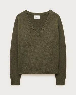 J.Crew Perfect Cashmere V-Neck - Green