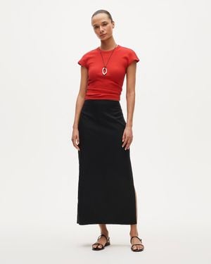J.Crew Tall Column Skirt - Red