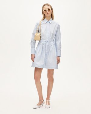 J.Crew Elena Mini Shirt-Dress - Blue