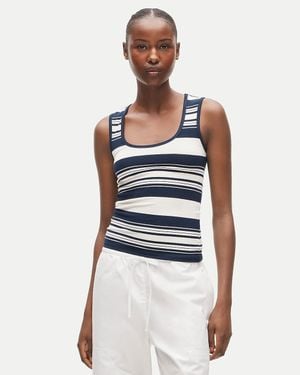 J.Crew Refined Rib Scoopneck Tank Top - Blue