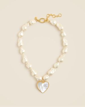 J.Crew Heart And Pendant Necklace - Natural