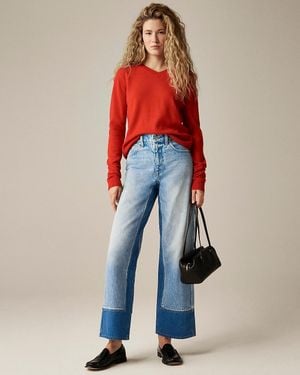 J.Crew Tall Everyday Wide-Leg Ankle Jean With Washblocking - Multicolor