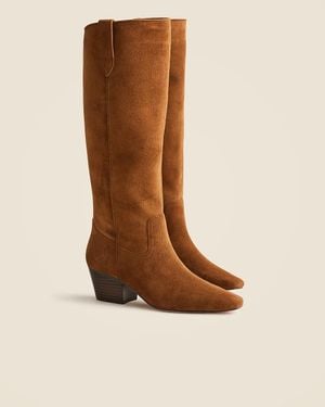 J.Crew New Piper Square-Toe Knee-High Boots - Brown