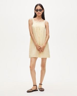 J.Crew Scallop-Trim Mini Dress - Natural