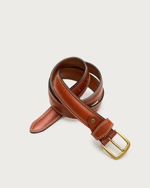J.Crew Contrast-Stitch Belt - Brown