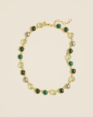 J.Crew Pearl And Stone Station Necklace - Natural