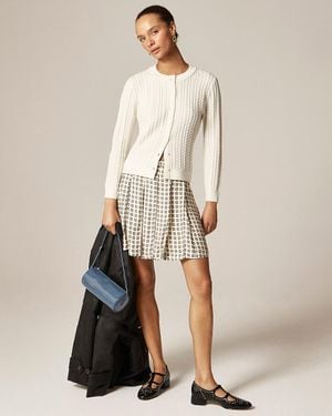 J.Crew Tall Pleated Prep Skirt - Natural