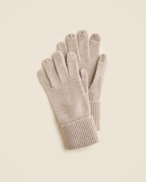 J.Crew Cashmere Tech-Touch Gloves - Natural