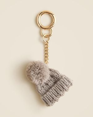 J.Crew Pom-Pom Beanie Bag Charm - Natural