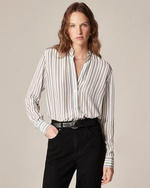 J.Crew Jules Ruffle-Collar Shirt - Natural