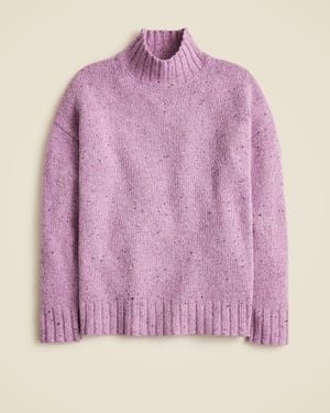 J.Crew Relaxed Turtleneck Sweater - Purple