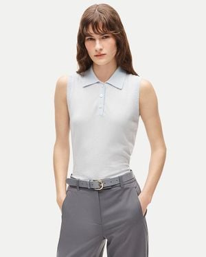 J.Crew Cashmere Polo Sweater Shell - White