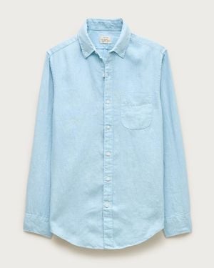 J.Crew Washed Linen Shirt With Point Collar - Blue