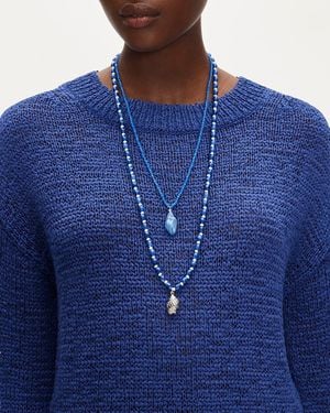 J.Crew Shell Pendant Necklaces Set-Of-Two - Blue