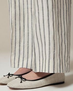 J.Crew Quinn Square-Toe Ballet Flats - Gray