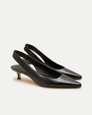 J.Crew Robin Wide-Slingback Heels - Black