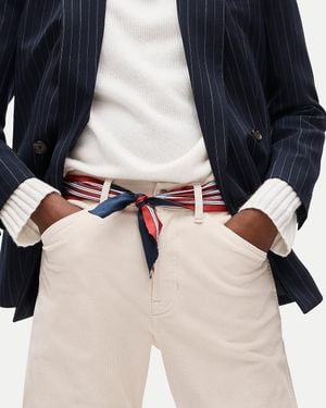 J.Crew Skinny Silk Scarf - Blue