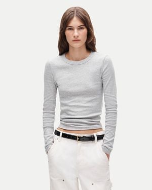 J.Crew New Perfect-Fit Long-Sleeve T-Shirt - Gray
