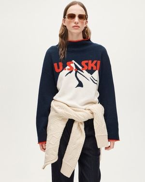 J.Crew U.S. Ski & Snowboard By Graphic Rollneck Sweater - Blue