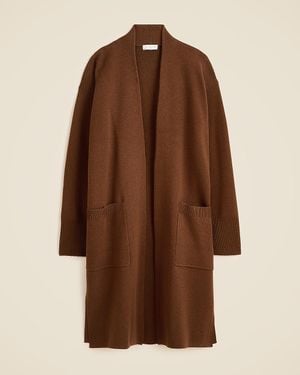 J.Crew Long Sweater Blazer With Side Slits - Brown