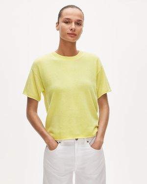 J.Crew Cashmere Relaxed T-Shirt - Yellow