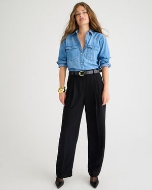 J.Crew Tall Essential Wide-Leg Pant - Blue