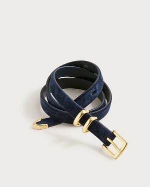 J.Crew Thin Suede Belt - Blue
