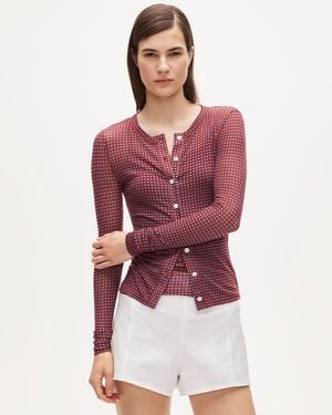 J.Crew Stretch Lyocell-Blend Cardigan - Red