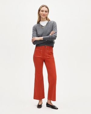 J.Crew Tall Charley Kickout Crop Pant - Red