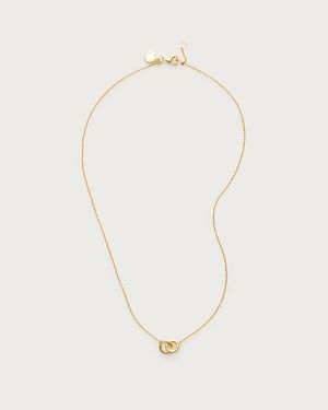 J.Crew 18K Vermeil Door-Knocker Necklace - White