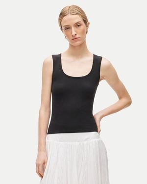 J.Crew Refined Rib Scoopneck Tank Top - White